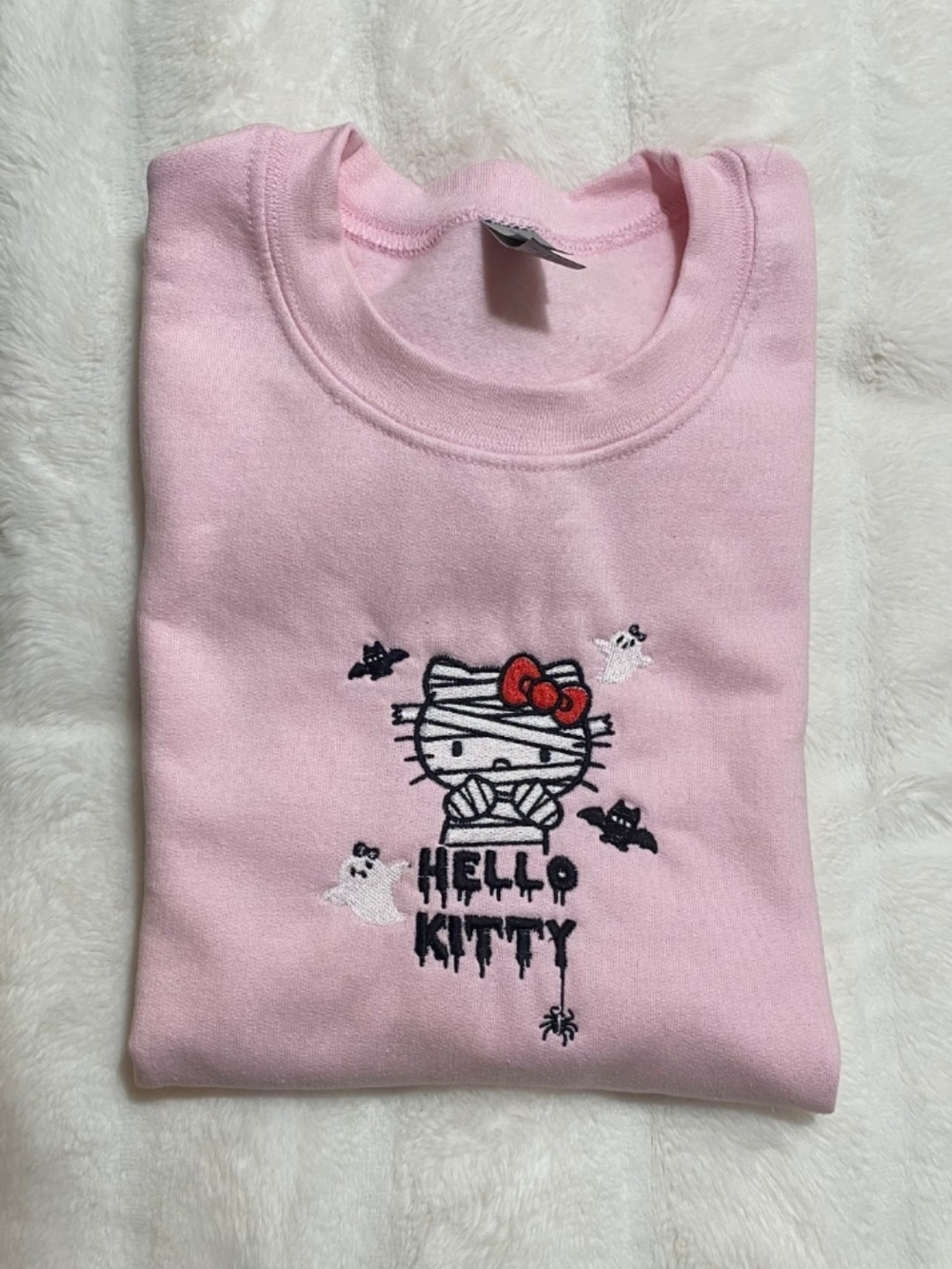 Hello Kitty Mummy Embroidered Crewneck Sweatshirt